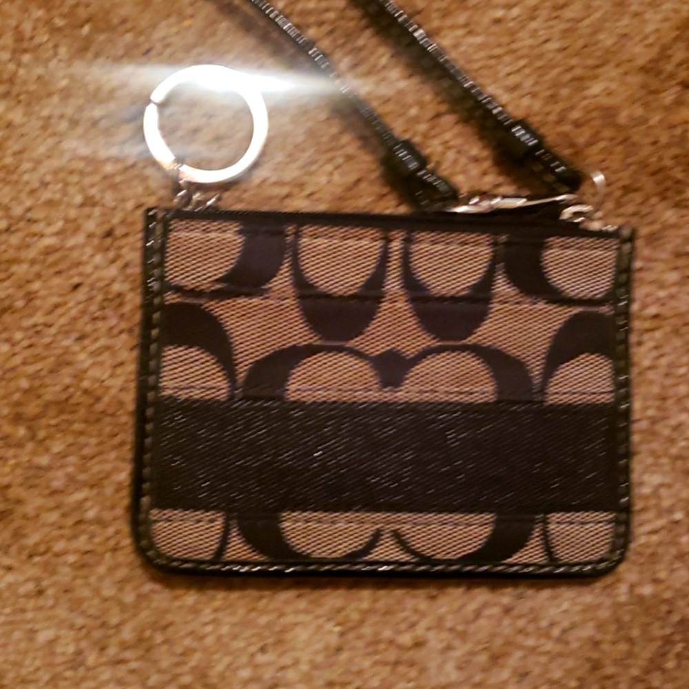 coach credit card/id wristlet